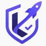 LaunchLegal shield and rocket logo